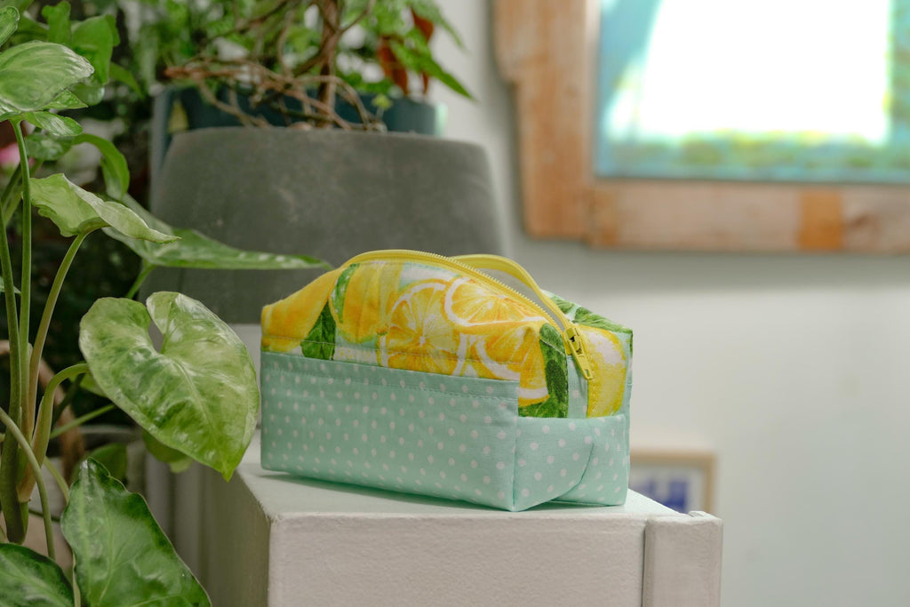 Pochette Jaune en Coton Matelassé | Fait main à Montréal