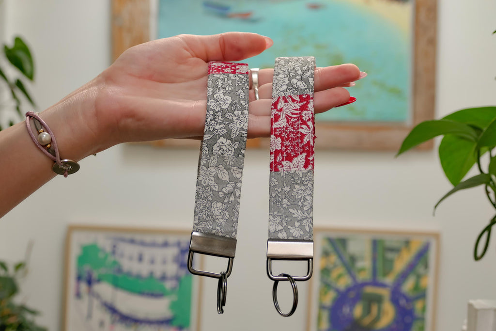 Porte-clés Patchwork Liberty | 6 po. x 1 po | Fait main à Montréal