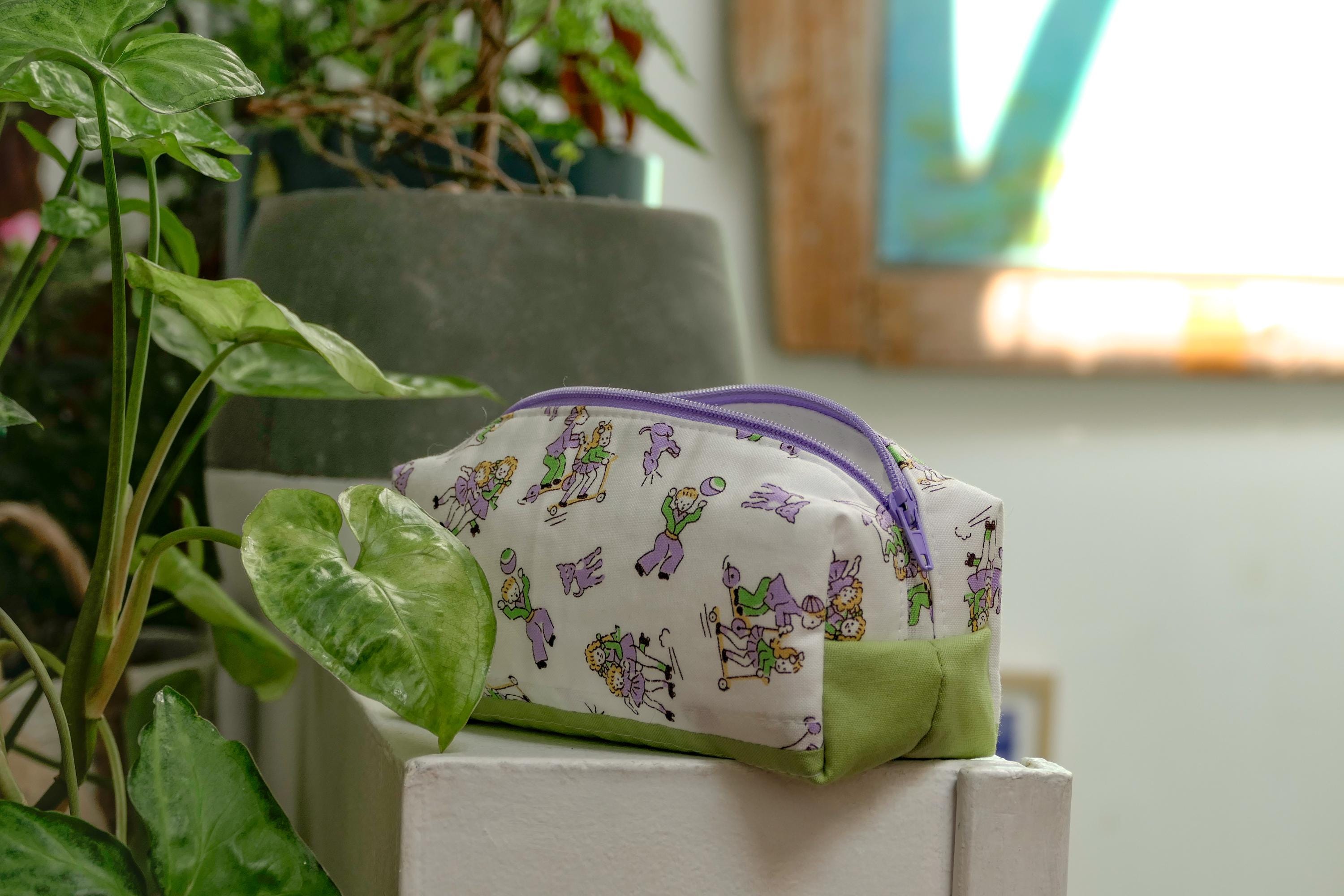 Pochette Verte en Coton Matelassé | Fait main à Montréal