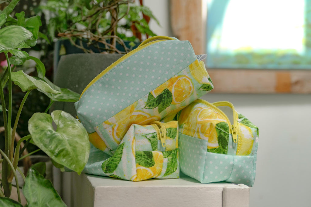 Pochette Jaune en Coton Matelassé | Fait main à Montréal