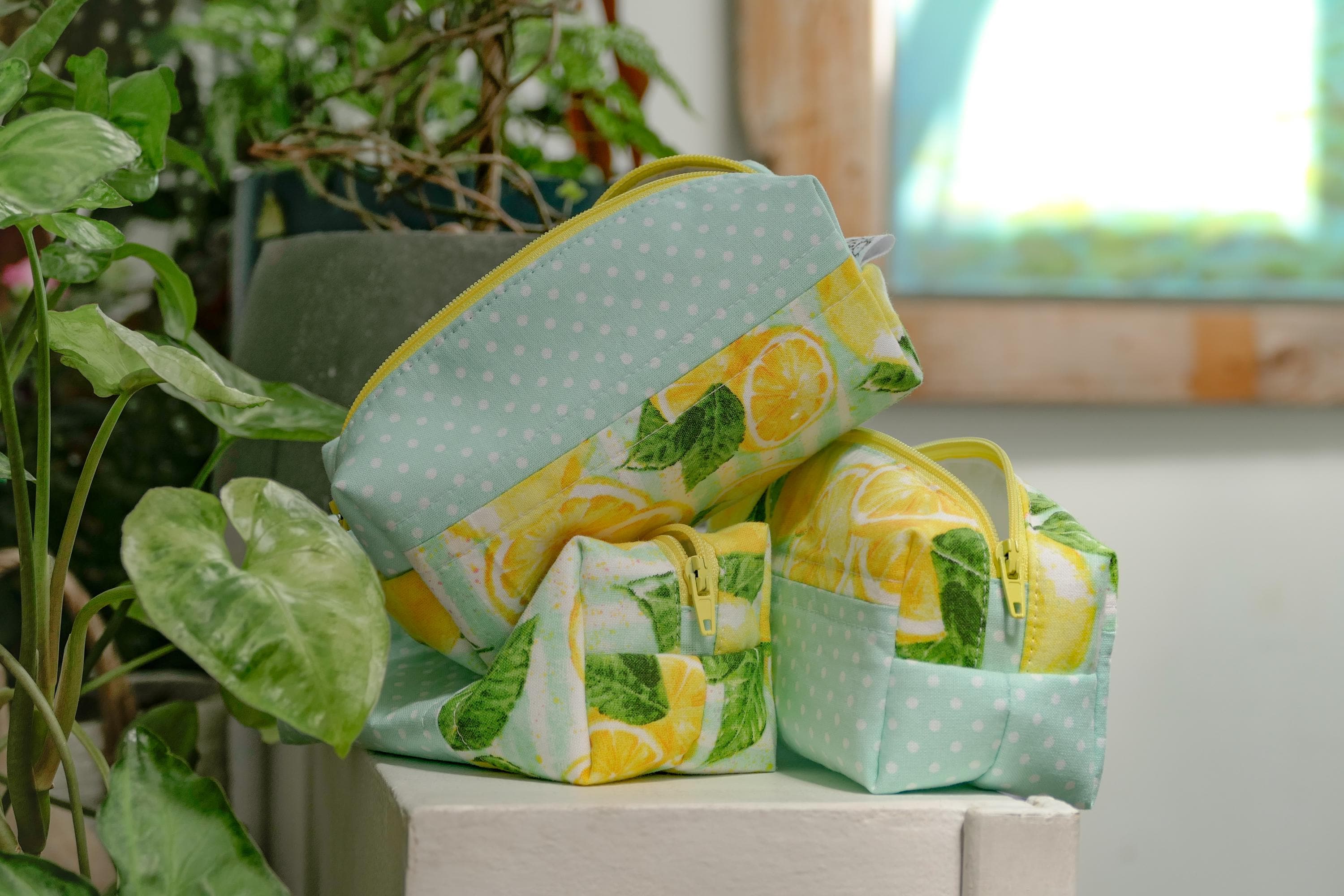 Pochette Jaune en Coton Matelassé | Fait main à Montréal