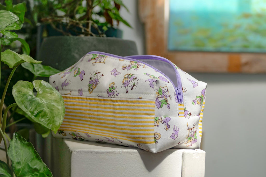 Grande pochette en coton matelassé – Fait main à Montréal