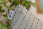 Pochette à glissière en lin et coton avec porte-clés assorti | Fait main à Montréal