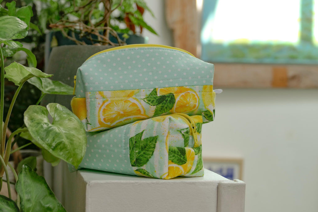 Pochette Jaune en Coton Matelassé | Fait main à Montréal