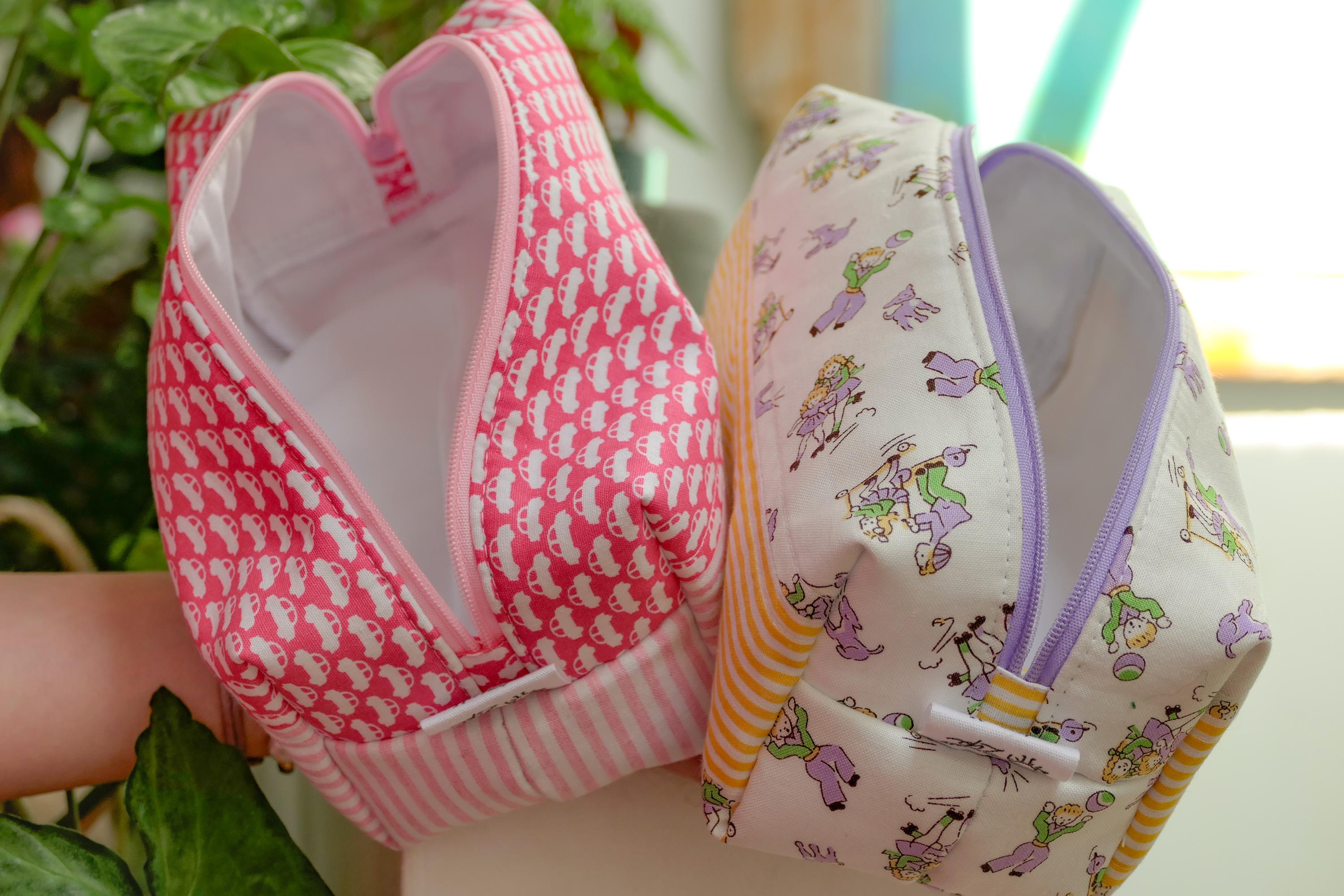 Grande pochette en coton matelassé – Fait main à Montréal