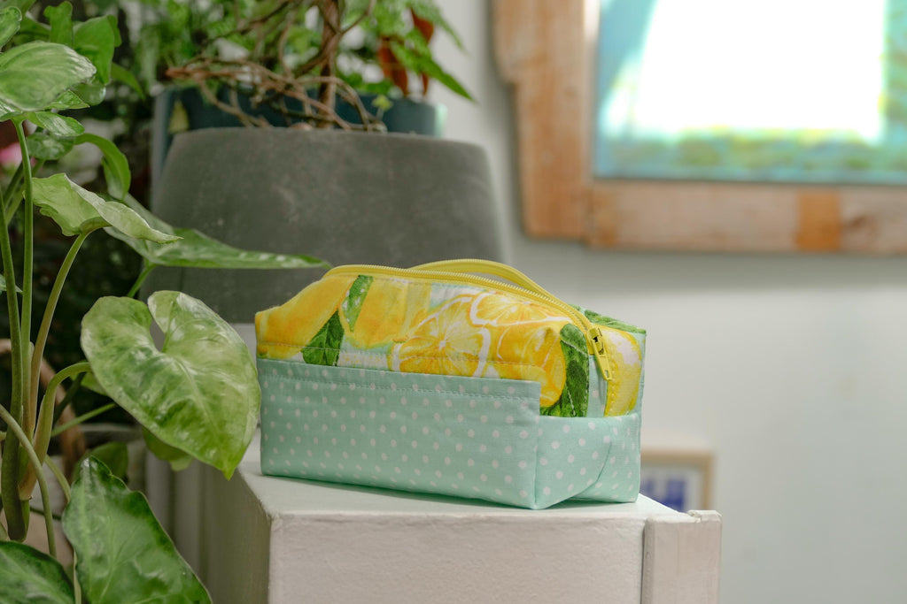 Pochette Jaune en Coton Matelassé | Fait main à Montréal