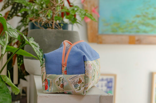 Grande pochette en coton matelassé – Fait main à Montréal