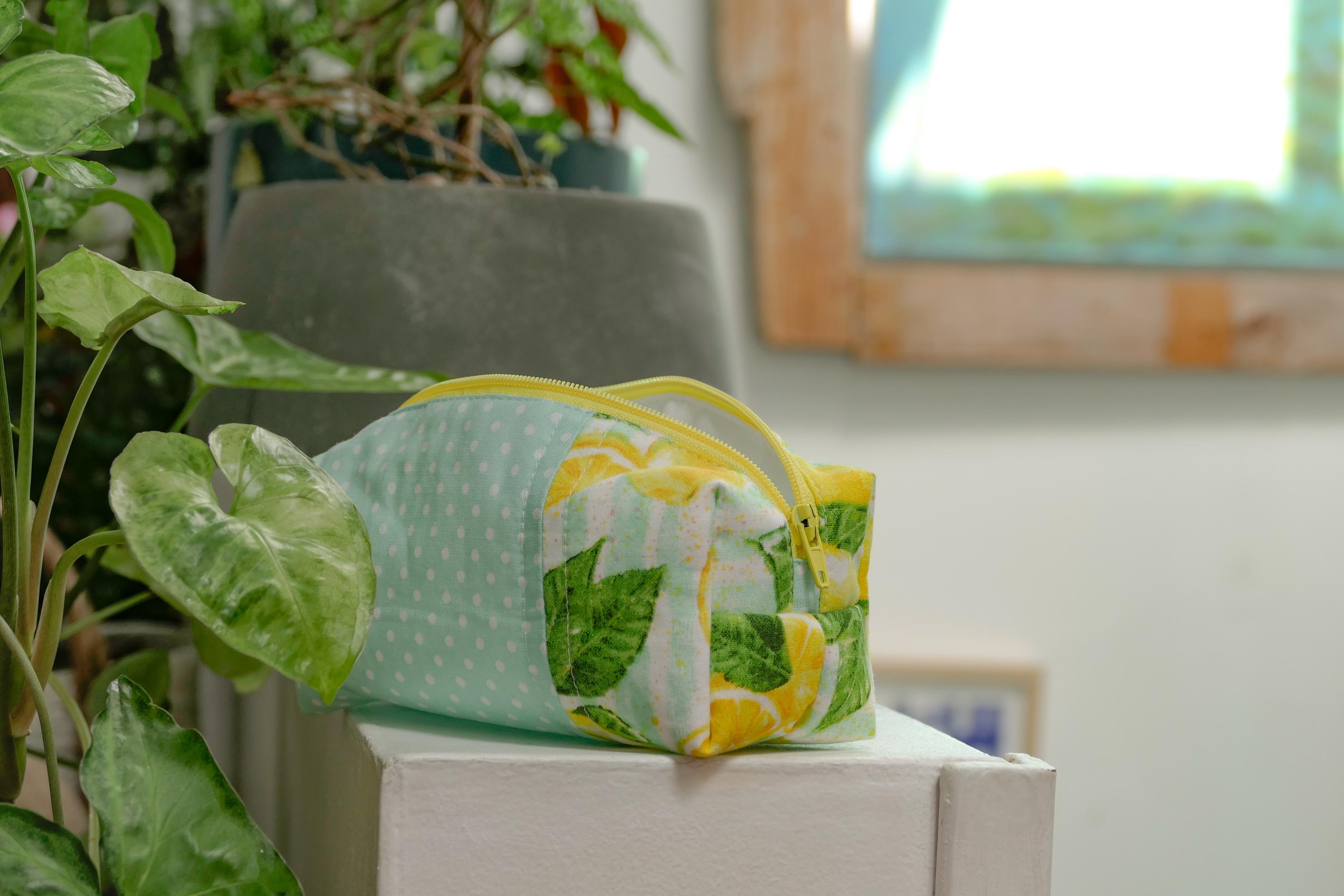 Pochette Jaune en Coton Matelassé | Fait main à Montréal