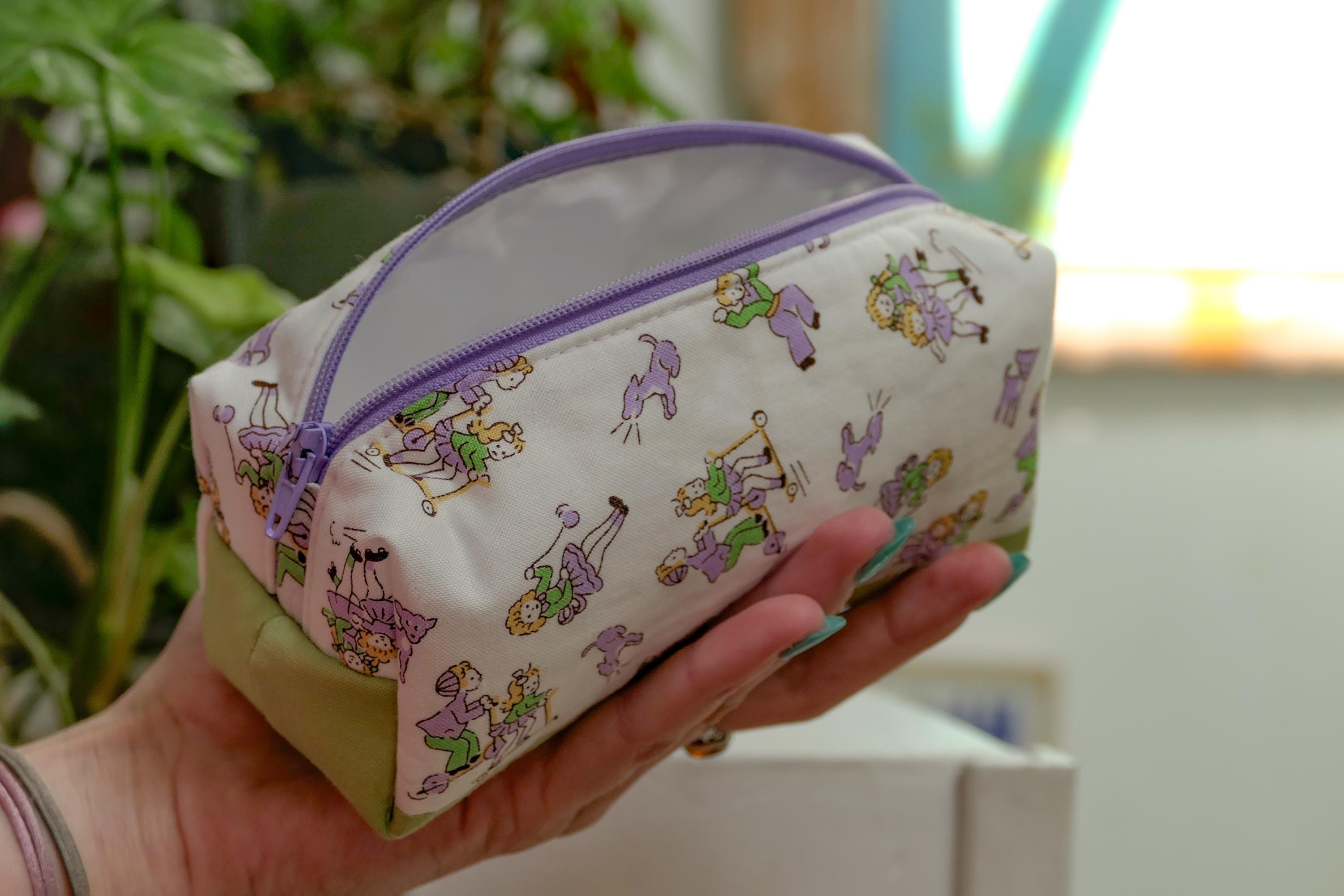 Pochette Verte en Coton Matelassé | Fait main à Montréal