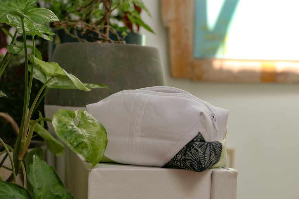 Pochette Verte en Coton Matelassé | Fait main à Montréal